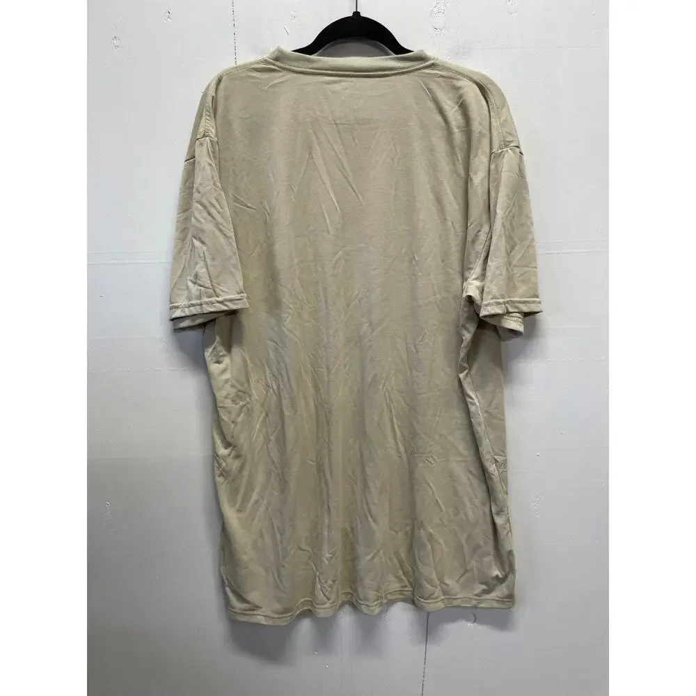 DriFire Men's FR T-Shirt Size 3XT Short Sleeve Beige Fire Resistant Work Shirt